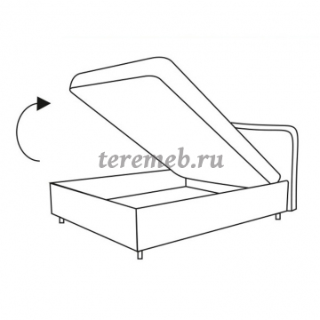 Кровать с подъёмным механизмом 1,8 Люкс Классика, цена 37750 руб. - фото товара, ракурс 2