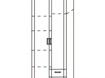 Шкаф 2-х дверный с ящиками Лотос 8.022, цена 15350 руб. - фото товара, ракурс 2