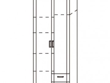 Шкаф 2-х дверный с ящиками Лотос 8.021, цена 13350 руб. - фото товара, ракурс 2