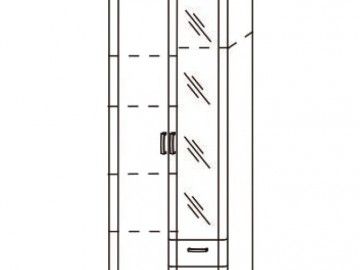 Шкаф 2-х дверный с ящиками Лотос 8.021z, цена 15350 руб. - фото товара, ракурс 2