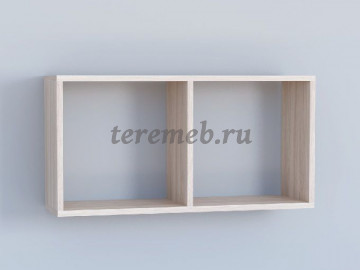 Полка навесная Бриз вариант 2 (ясень шимо светлый), цена 3450 руб. - фото товара, ракурс 2