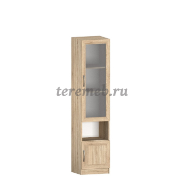 Шкаф-витрина Классика 7.47, Артикул 4041023, Размеры (ДхГхВ): 420 х 385 х 1870 мм
