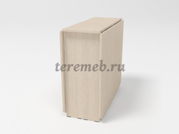 Стол-книжка СтК-7 Элефант (дуб молочный), Артикул С-2725, Размеры (ДхГхВ): в сложенном виде:, 868 x 342 х 780 мм, в разложенном виде I:, 987 x 868 х 780 мм, в разложенном виде II:, 1814 x 868 х 780 мм, в разложенном виде III:, 2406 x 868 х 780 мм