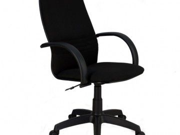Кресло офисное CP-1 Pl Менеджер-1 ткань, Материалы: Металл; Пластик; ППУ; Ткань, Цвет: Серый №18, Чёрный №19