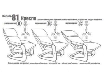 Кресло-качалка трансформер Dondolo Модель 81, цена 17700 руб. - фото товара, ракурс 2
