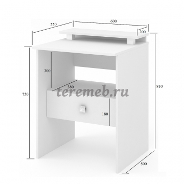 Стол для ноутбука КС-60 (орех), Артикул СК-3487, Размеры (ДхГхВ): 600 х 550 х 810 мм