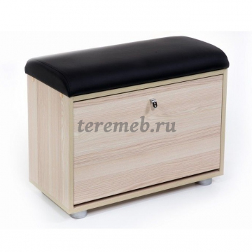 Обувница МС-1 (ясень шимо светлый/черный №118) - фото товара, ракурс 1