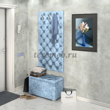 Пуф МИШЕЛЬ 750 (лагуна), Артикул BIT000571, Размеры (ДхГхВ): 770 х 370 х 450 мм