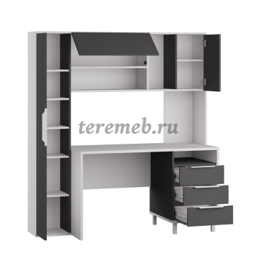 Стол компьютерный Комфорт 12.95 (белый премиум/серый шифер), цена 22600 руб. - фото товара, ракурс 2