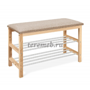 Полка для обуви с банкеткой SR-0628 (лак/кедровый) - фото товара, ракурс 1