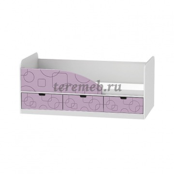 Кровать Бриз-4 МДФ (белый/сирень), цена 11100 руб. - фото товара, ракурс 2