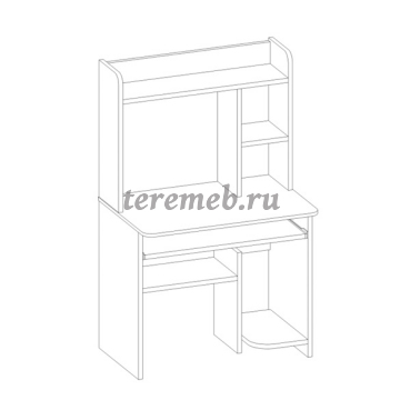 Стол компьютерный Интел-1 (бодега тёмный/бодега светлый), Артикул СК-4778, Размеры (ДхГхВ): 900 х 600 х 1430 мм