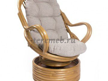 Кресло-качалка Davao с подушкой (золотой мед) - фото товара, ракурс 1