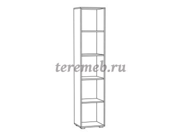 Шкаф 1-дверный Альба, цена 6350 руб. - фото товара, ракурс 2