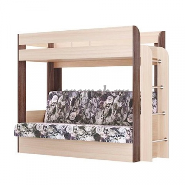 Кровать двухъярусная с диван-кроватью Немо без матраса - фото товара, ракурс 1