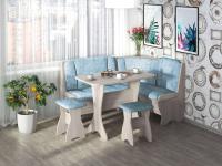 Кухонный уголок ОРХИДЕЯ (ясень шимо светлый/ткань лагуна)