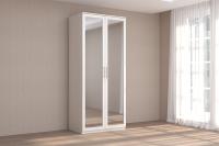 Шкаф 2-х дверный Кэт-4 с зеркалами (бодега светлый/кайман белый)