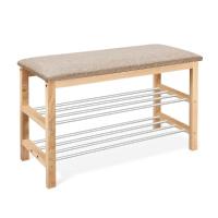 Полка для обуви с банкеткой SR-0628 (прозрачный лак/кедровый)