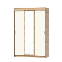 Шкаф-купе 015 Диал (дуб крафт золотой/миндаль)