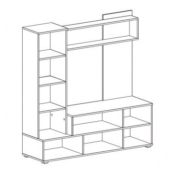 Стенка Аллегро вариант 8 (ясень шимо темный/ясень шимо светлый)