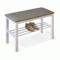 Полка для обуви с банкеткой SHT-B2 Альберо (белёный)