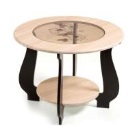 Стол журнальный СЖ-24 с рисунком Р2 (венге/дуб молочный)