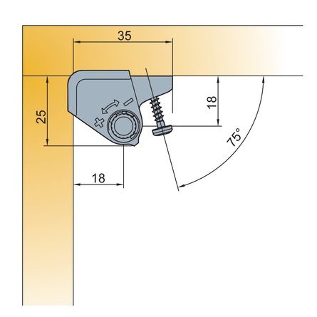 Демпфер мягкого закрывания двери Glissando CR