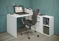 Стол письменный Лайт 03.245 F (белый шагрень)