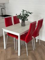 Обеденная группа: Стол Эльдо ЛДСП (120х70) + Стулья Айви (хром)