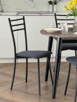 Стул Долорес (Хлоя) (чёрный/ткань тёмно-серый)