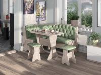 Кухонный уголок ОРХИДЕЯ-ЛЮКС (ясень шимо светлый/ткань мохито)