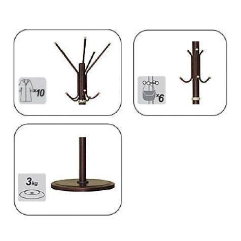 Вешалка для одежды Офис 1-1Р (белый/серый)