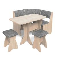 Кухонный уголок ТЮЛЬПАН МИНИ (ясень шимо светлый/ткань графит)