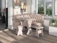 Кухонный уголок ОРХИДЕЯ-ЛЮКС (бодега светлый/ткань латте)