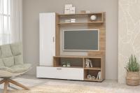 Стенка Аллегро вариант 8 (дуб крафт золотой/белый)