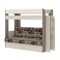 Кровать-диван Карамель 75 (ясень шимо тёмный/ясень шимо светлый/ткань музыка)