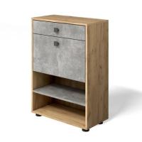 Тумба для обуви МИНИ-ЛАЙТ МЛ-4 (дуб крафт золотой/ателье светлое)