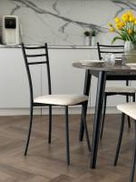 Стул Долорес (Хлоя) (чёрный/ткань бежевый)