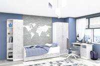 Детская Бриз ЛДСП вариант 5 (белый/цемент светлый)