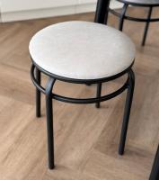 Табурет Престиж (чёрный/ткань светло-серый)