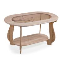 Стол журнальный СЖ-21 с рисунком Р4 (дуб сонома)