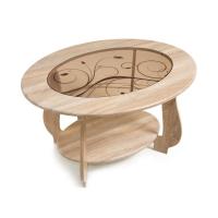 Стол журнальный СЖ-25 с рисунком Р4 (дуб сонома)