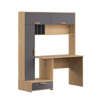 Стол письменный Лайт 03.243 Н (гикори рокфорд натуральный/тёмно-серый)