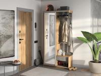 Прихожая-купе Лайт (дуб крафт золотой/ателье светлое)