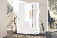 Прихожая Иннэс-1 вариант 1,6 (белый/цемент светлый)