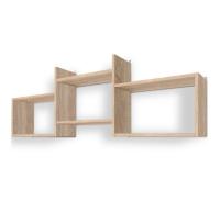 Полка навесная Кубик-6 (дуб сонома)