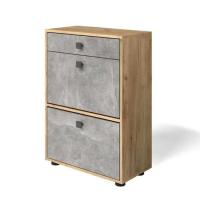 Тумба для обуви МИНИ-ЛАЙТ МЛ-7 (дуб крафт золотой/ателье светлое)