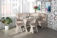 Кухонный уголок ОРХИДЕЯ (ясень шимо светлый/ткань латте)