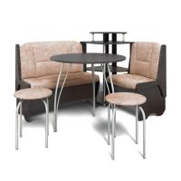 Кухонный уголок ЛОТОС (венге/ткань латте)