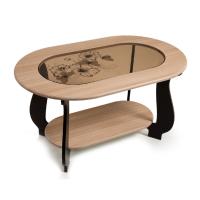 Стол журнальный СЖ-21 с рисунком Р2 (венге/дуб молочный)